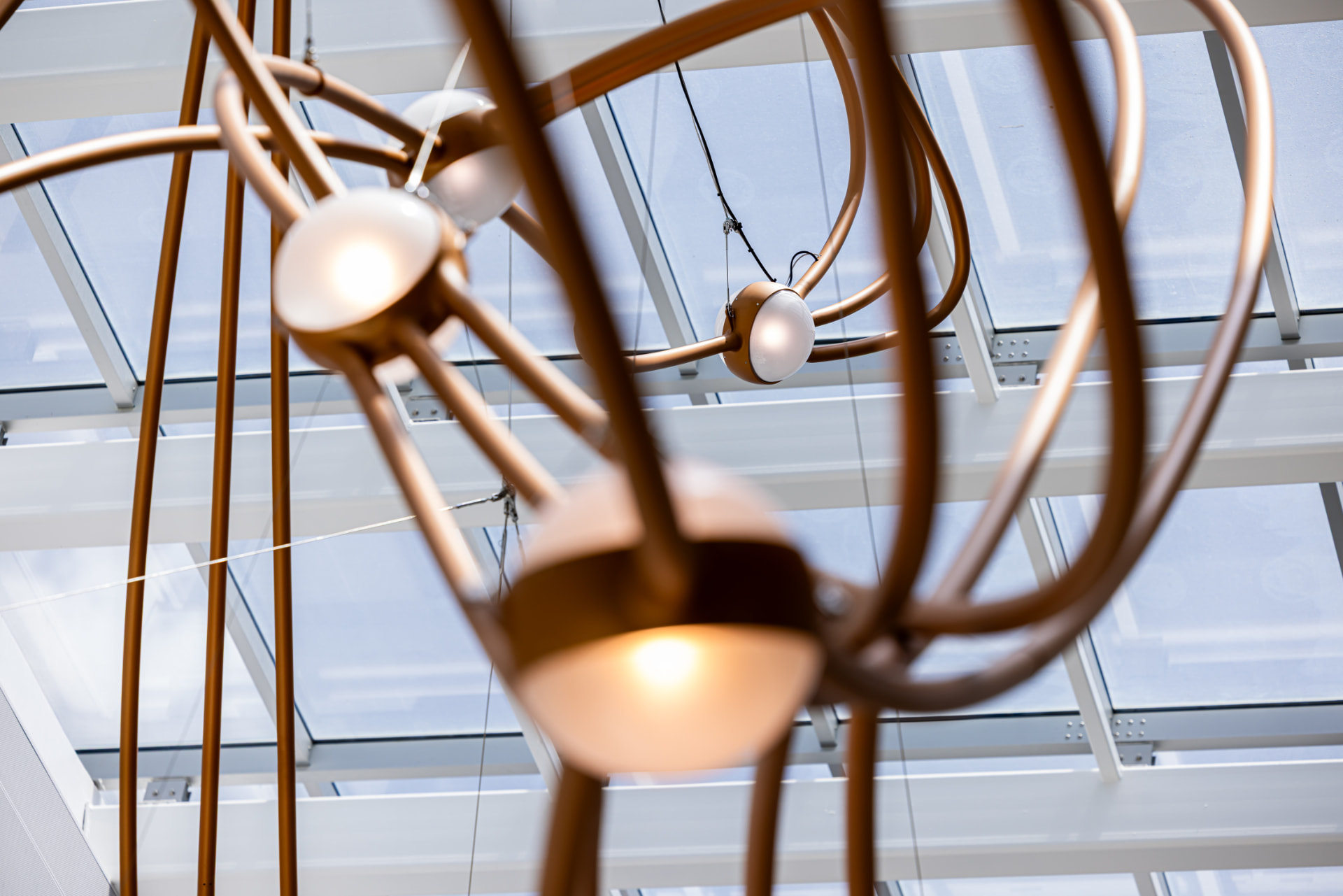 Star nodes glowing warm against the terminal's glass roof structure